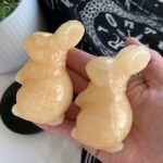 Orange Calcite Rabbit Honey Calcite Rabbit Crystal Wholesale China