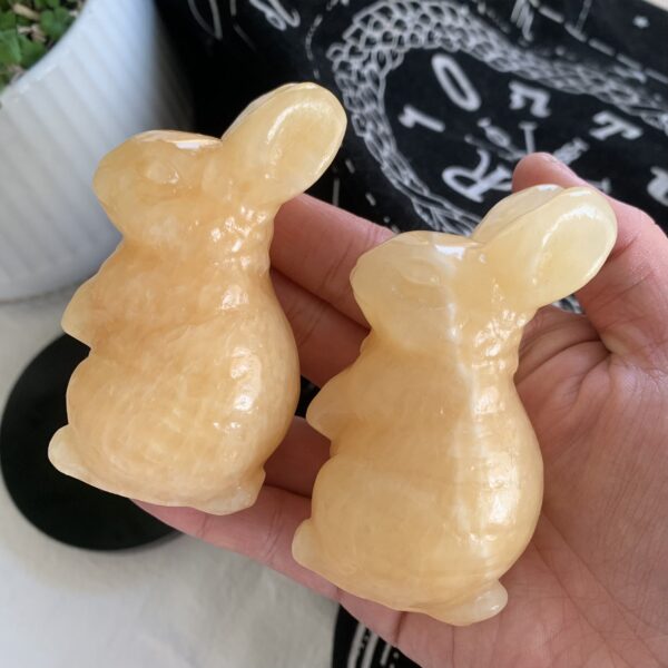 Orange Calcite Rabbit Honey Calcite Rabbit Crystal Wholesale China