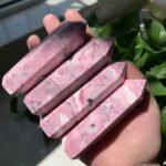 Peruvian Rhodonite Tower Obelisk Heart Chakra Healing Crystal