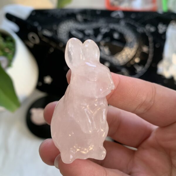 Small Rose Quartz Rabbit Wholesale Small Crystal Rabbit for Love Energy Home Decor Gifts