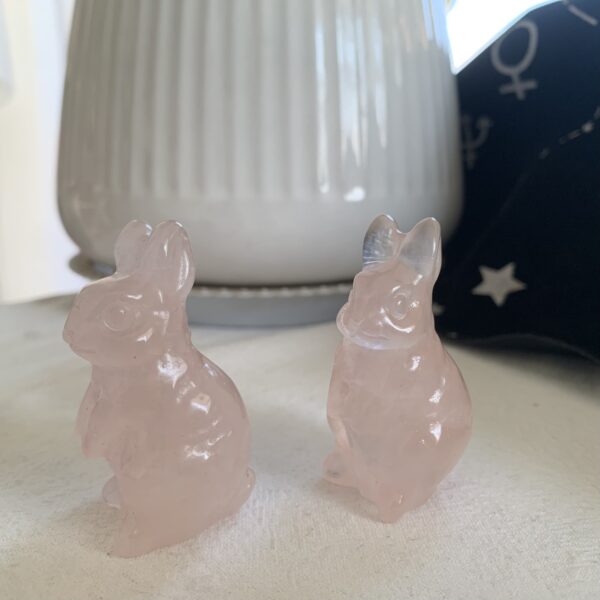 Small Rose Quartz Rabbit Wholesale Small Crystal Rabbit for Love Energy Home Decor Gifts